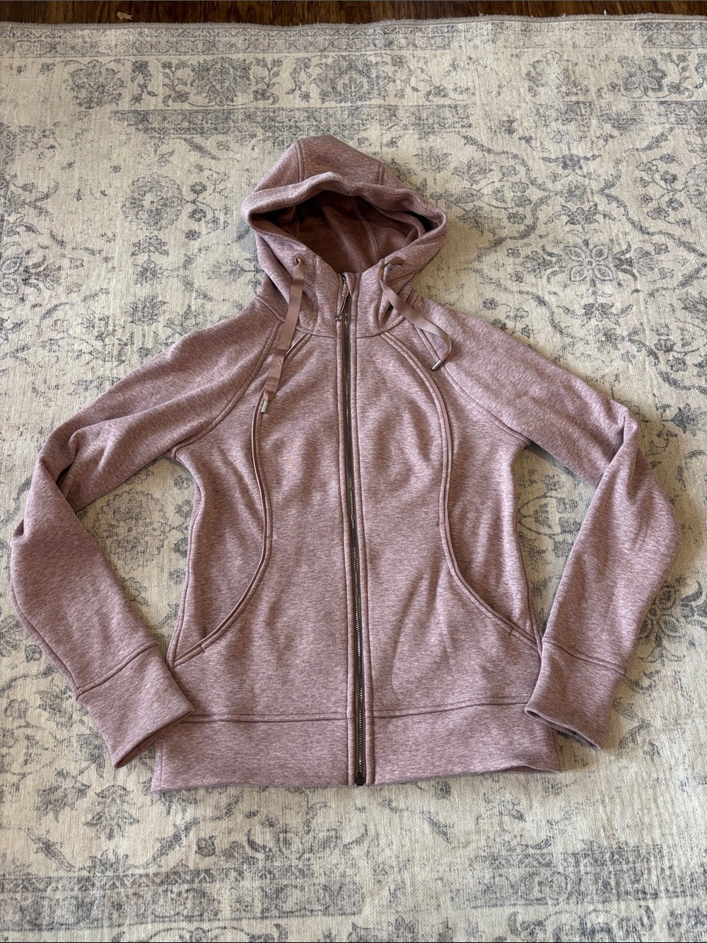 Lululemon Women’s Scuba Full Zip Plush Hoodie - sz 6 - heathered twilight rose